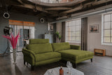 KAWOLA Sofa MALTA Ecksofa Stoff moosgrün