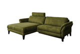 KAWOLA Sofa MALTA Ecksofa Stoff moosgrün