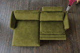 KAWOLA Sofa MALTA Ecksofa Stoff moosgrün