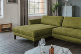 KAWOLA Sofa MALTA Ecksofa Stoff moosgrün
