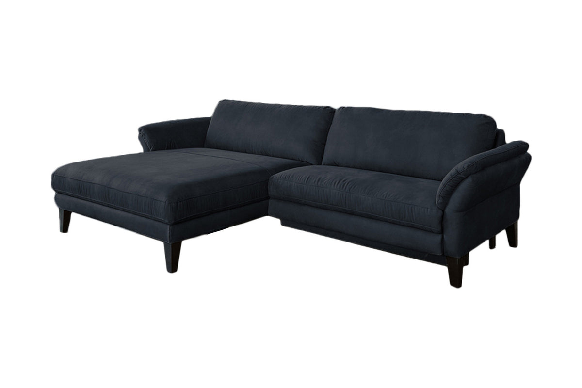 KAWOLA Sofa MALTA Ecksofa Stoff schwarz