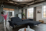 KAWOLA Sofa MALTA Ecksofa Stoff schwarz
