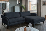 KAWOLA Sofa MALTA Ecksofa Stoff schwarz