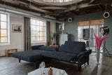KAWOLA Sofa MALTA Ecksofa Stoff schwarz
