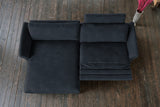 KAWOLA Sofa MALTA Ecksofa Stoff schwarz