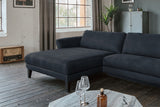 KAWOLA Sofa MALTA Ecksofa Stoff schwarz