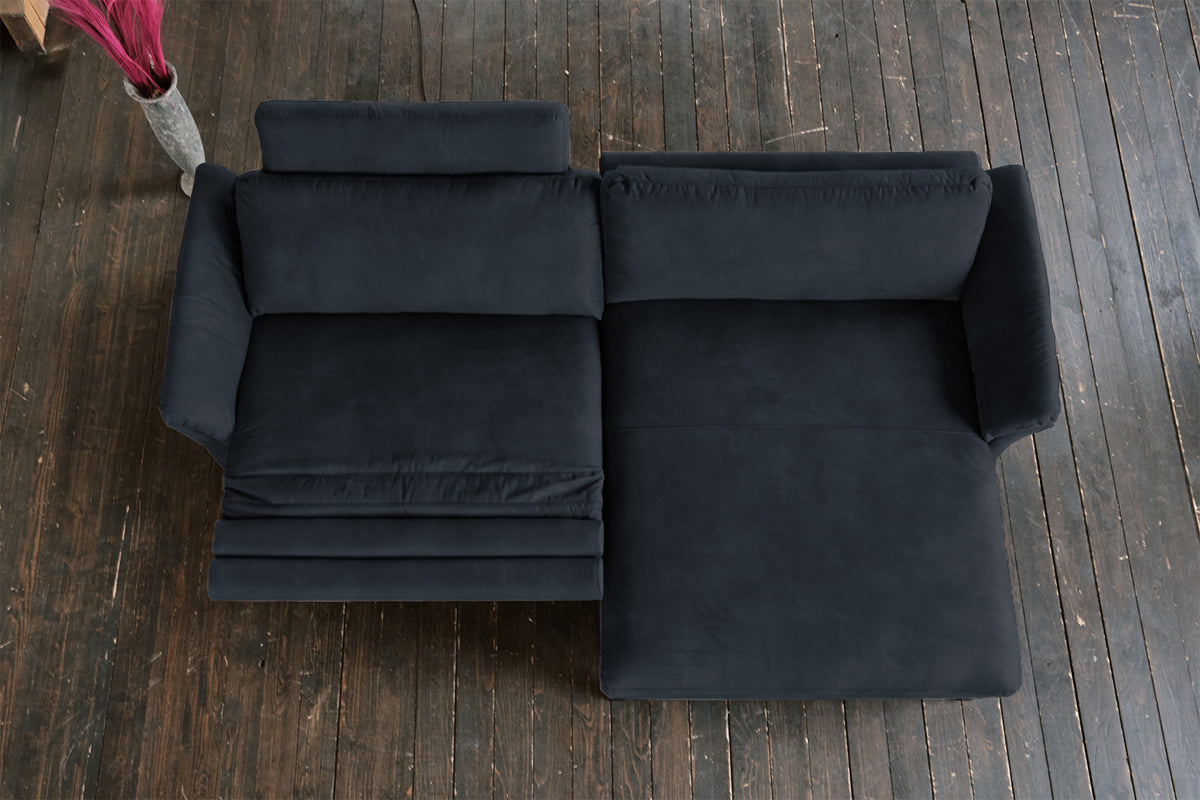KAWOLA Sofa MALTA Ecksofa Stoff schwarz