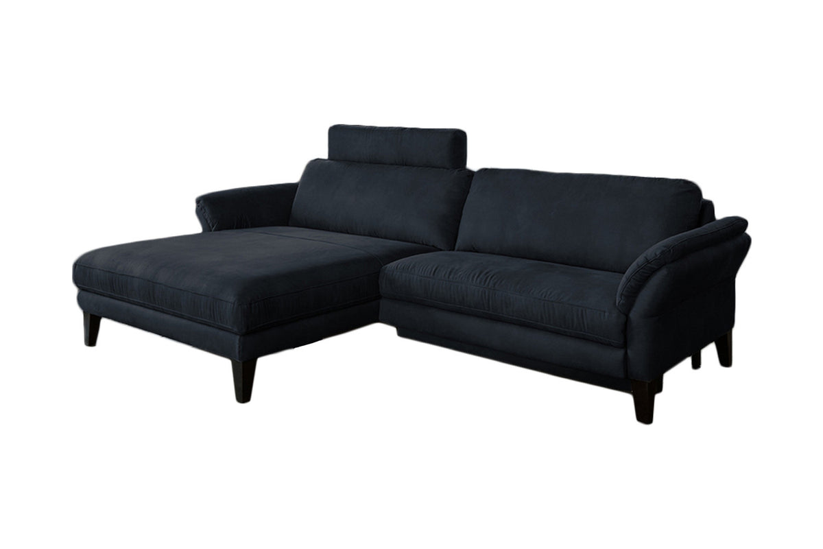 KAWOLA Sofa MALTA Ecksofa Stoff schwarz