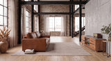 KAWOLA Sofa MARLIN 3-Sitzer Lederfaserstoff cognac
