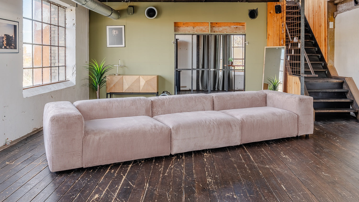 KAWOLA Sofa MIA Modulares Sofa 8-tlg. Cord taupe