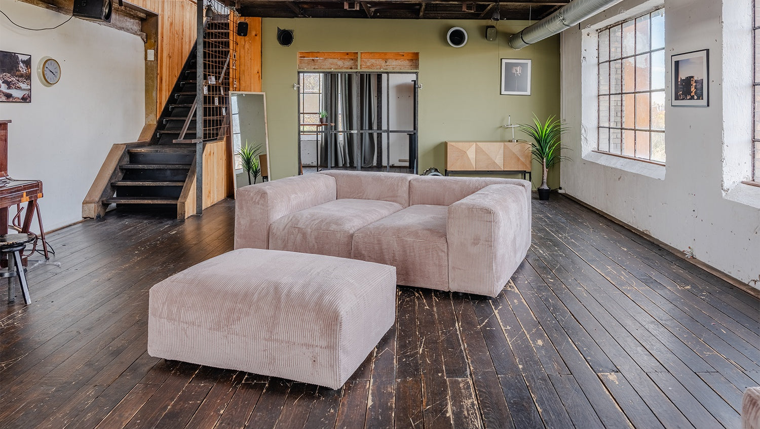 KAWOLA Sofa MIA Modulares Sofa 8-tlg. Cord taupe