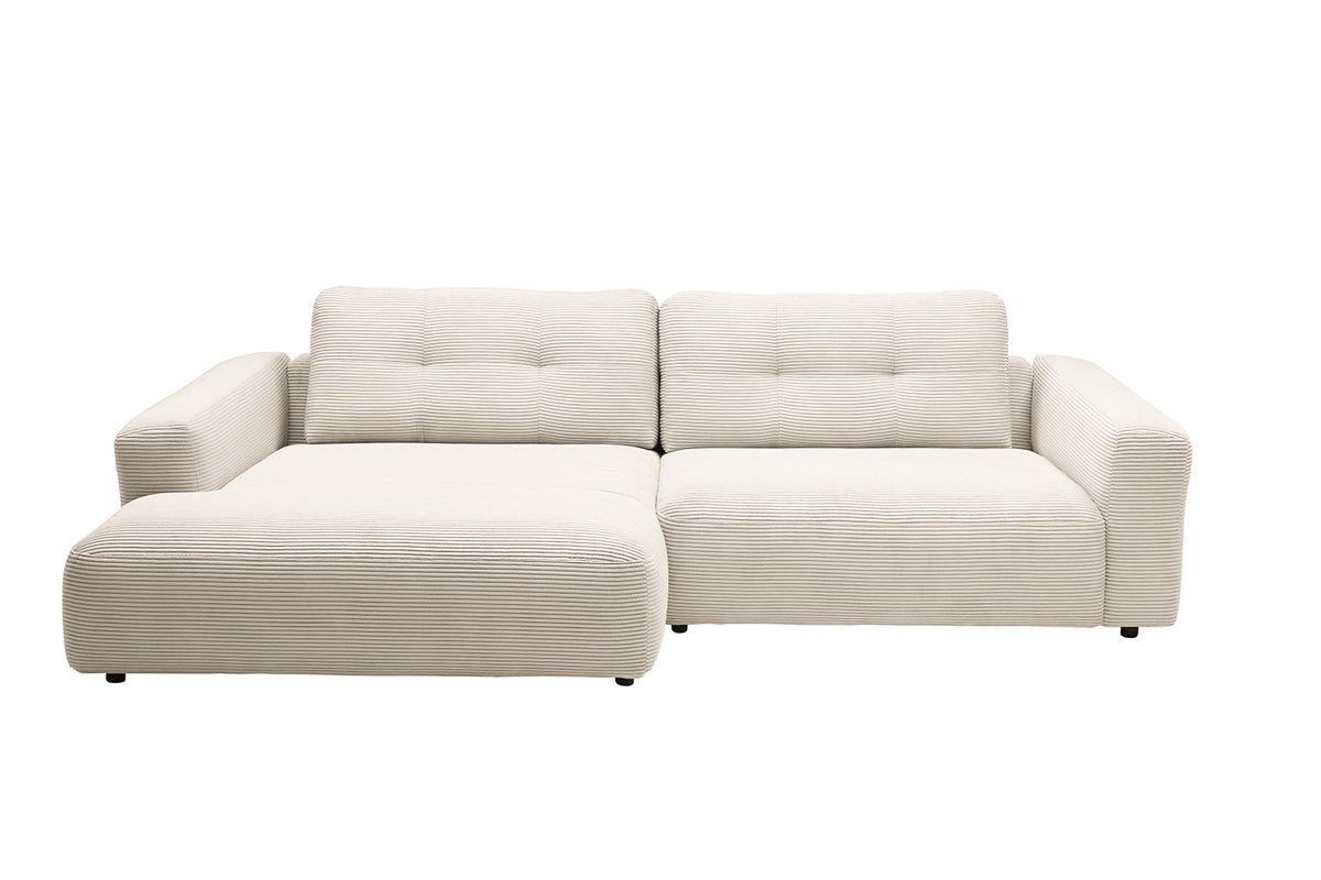 KAWOLA Sofa MIKA Ecksofa Cord cremeweiß