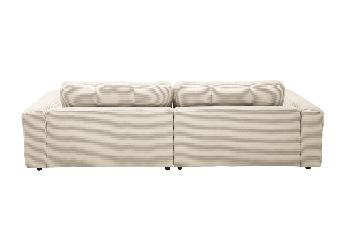 KAWOLA Sofa MIKA Ecksofa Cord cremeweiß
