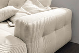 KAWOLA Sofa MIKA Ecksofa Cord cremeweiß
