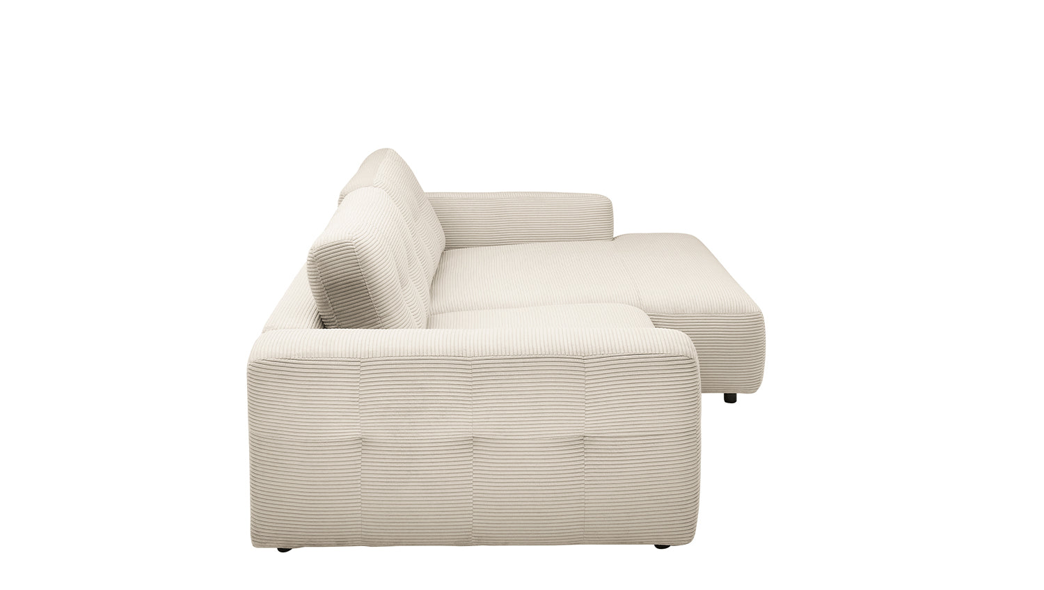 KAWOLA Sofa MIKA Ecksofa Cord cremeweiß