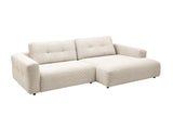 KAWOLA Sofa MIKA Ecksofa Cord cremeweiß