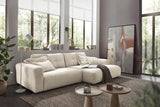 KAWOLA Sofa MIKA Ecksofa Cord cremeweiß, 276 x 167, Rechts