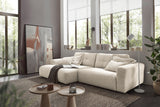 KAWOLA Sofa MIKA Ecksofa Cord cremeweiß, 296 x 167, Links