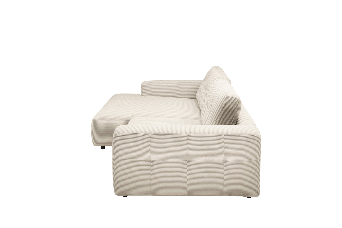 KAWOLA Sofa MIKA Ecksofa Cord cremeweiß