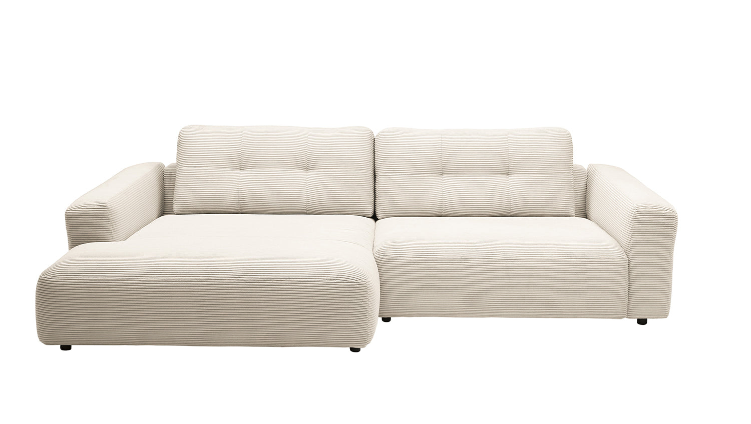 KAWOLA Sofa MIKA Ecksofa Cord cremeweiß