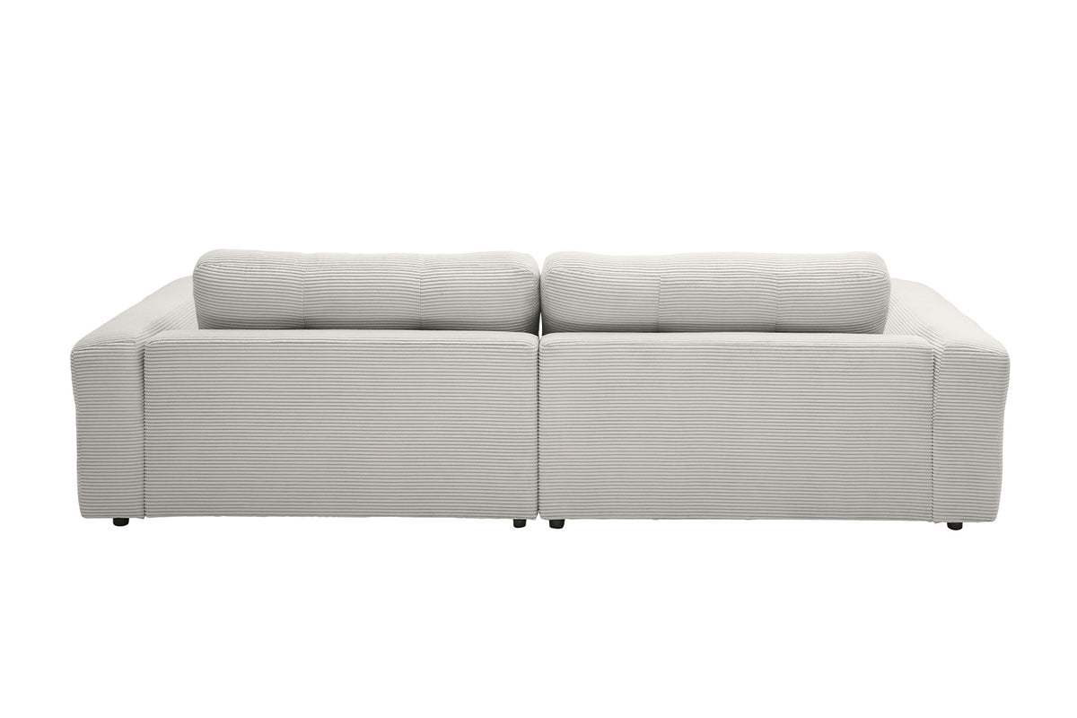 KAWOLA Sofa MIKA Ecksofa Cord hellgrau