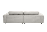 KAWOLA Sofa MIKA Ecksofa Cord hellgrau