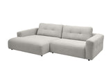 KAWOLA Sofa MIKA Ecksofa Cord hellgrau