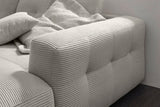 KAWOLA Sofa MIKA Ecksofa Cord hellgrau