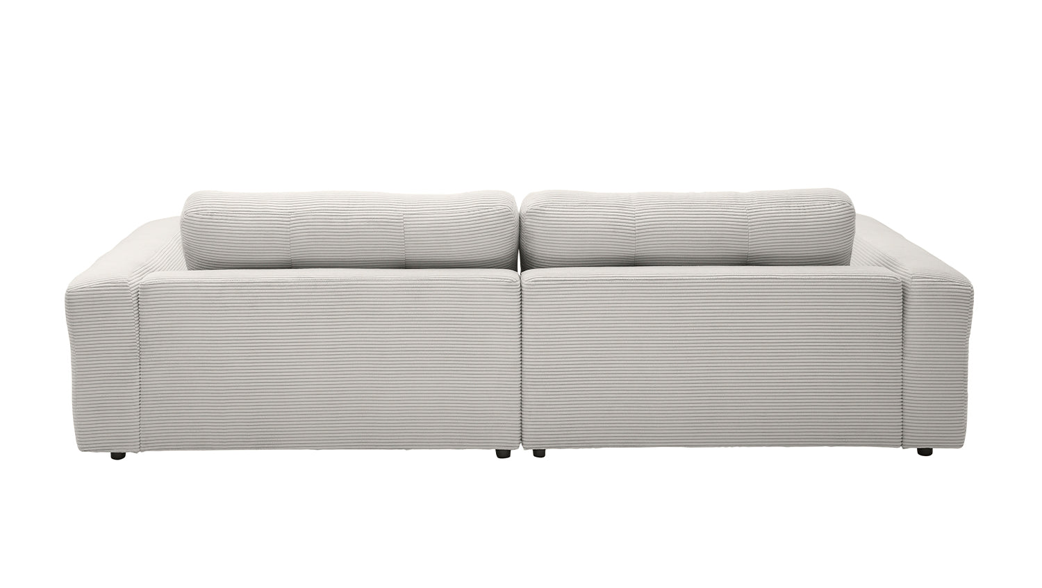 KAWOLA Sofa MIKA Ecksofa Cord hellgrau
