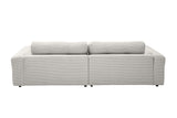 KAWOLA Sofa MIKA Ecksofa Cord hellgrau