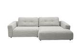 KAWOLA Sofa MIKA Ecksofa Cord hellgrau