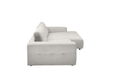 KAWOLA Sofa MIKA Ecksofa Cord hellgrau