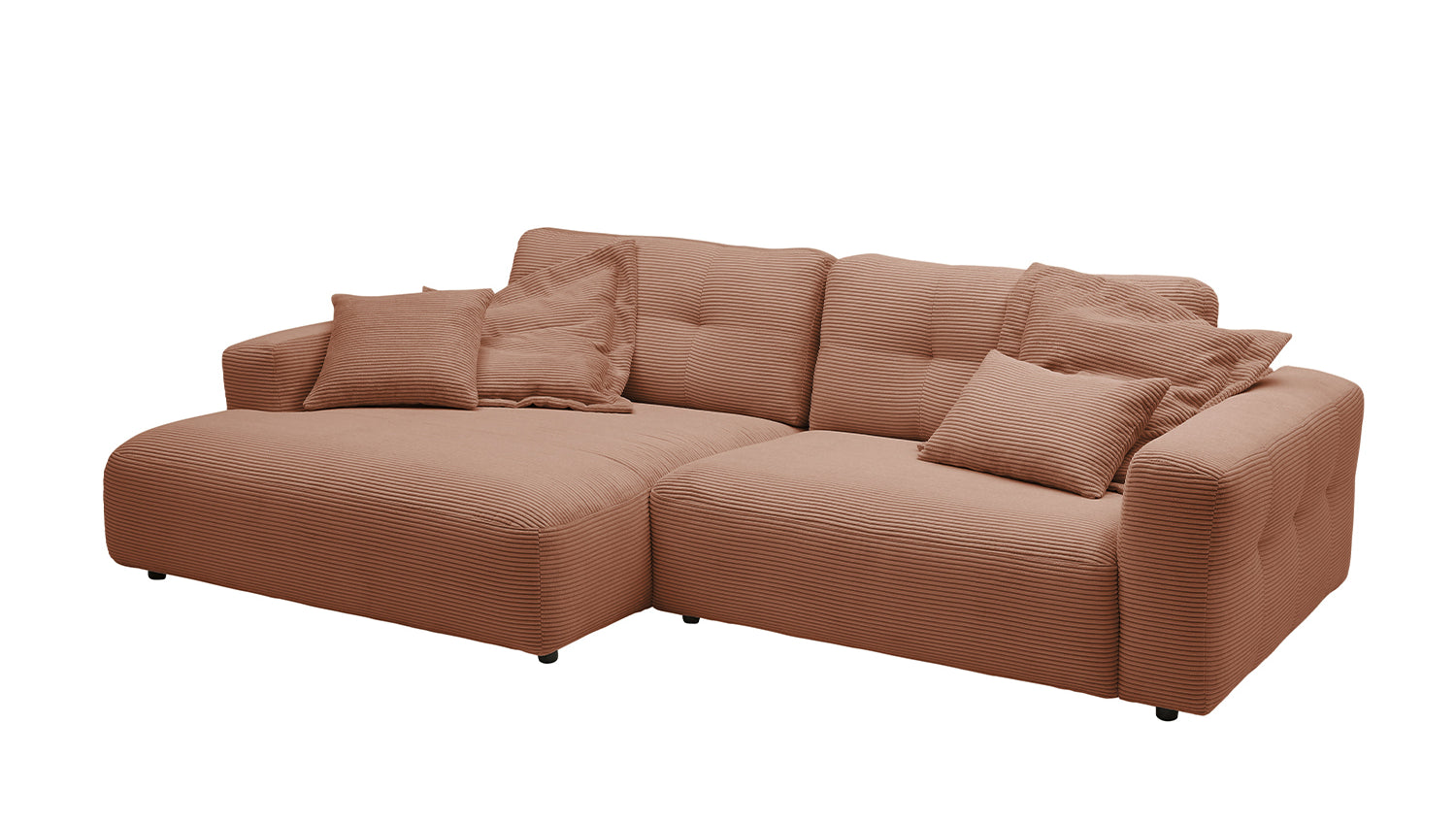 KAWOLA Sofa MIKA Ecksofa Cord rost