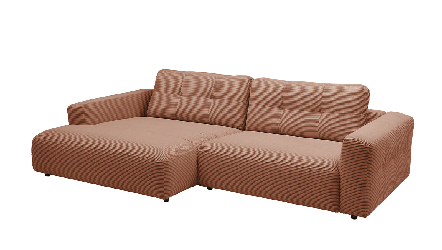 KAWOLA Sofa MIKA Ecksofa Cord rost