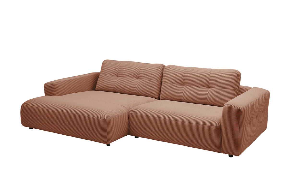 KAWOLA Sofa MIKA Ecksofa Cord rost