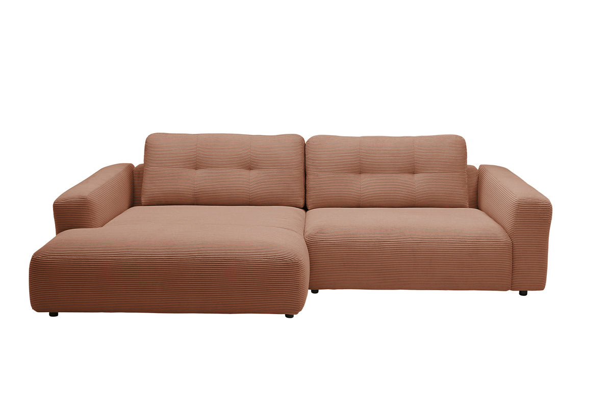 KAWOLA Sofa MIKA Ecksofa Cord rost