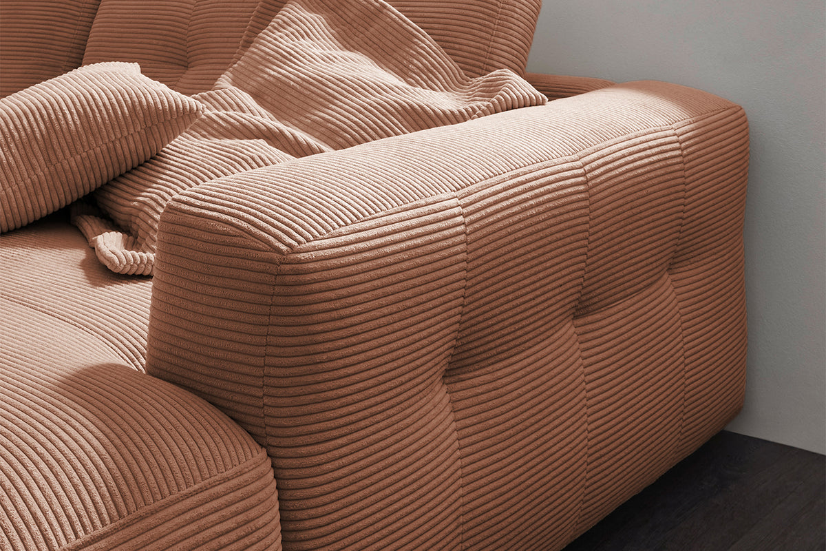 KAWOLA Sofa MIKA Ecksofa Cord rost