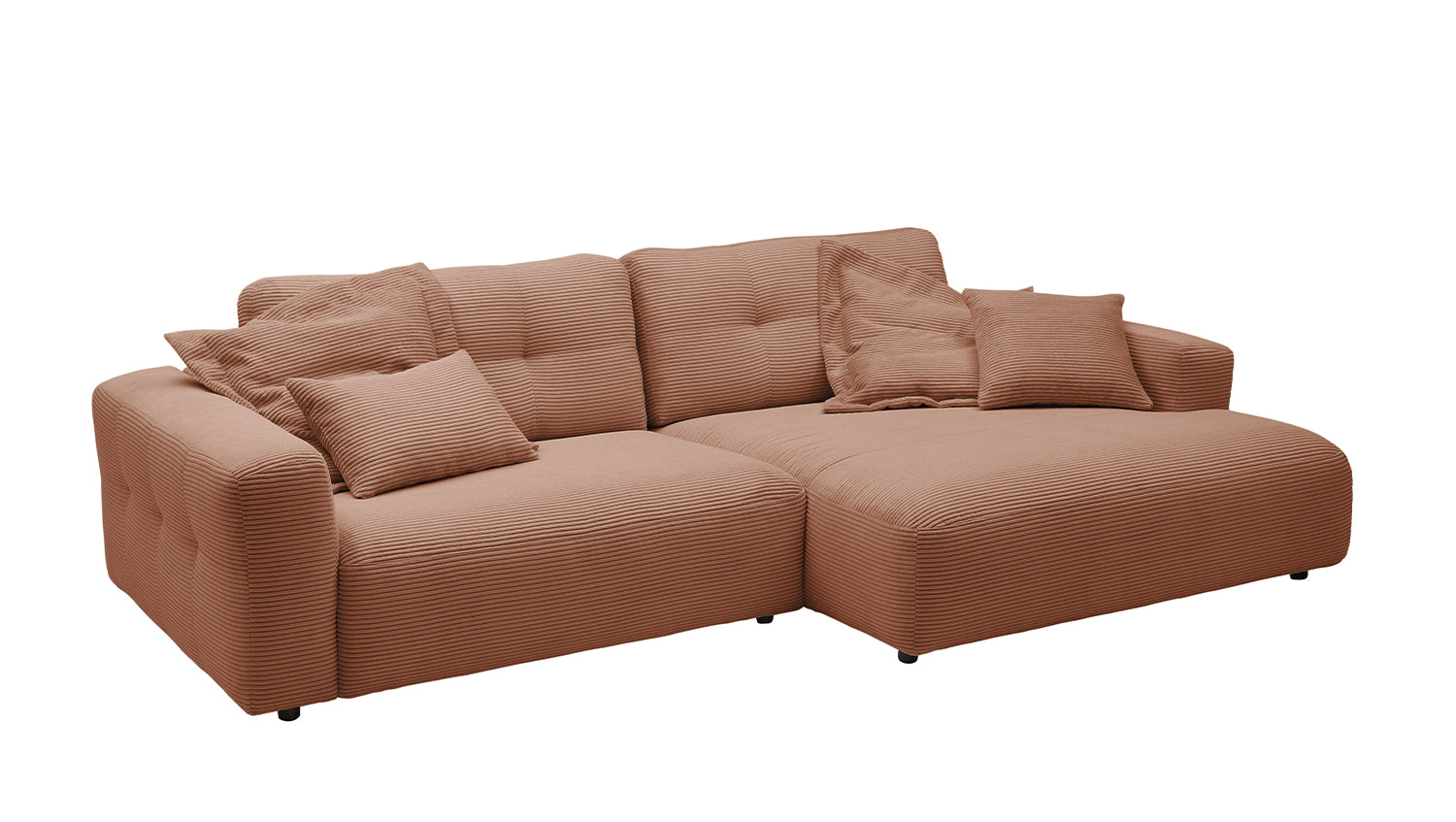 KAWOLA Sofa MIKA Ecksofa Cord rost