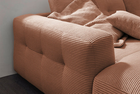 KAWOLA Sofa MIKA Ecksofa Cord rost