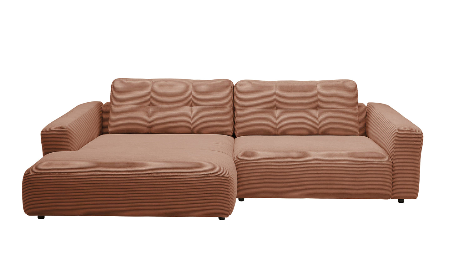 KAWOLA Sofa MIKA Ecksofa Cord rost