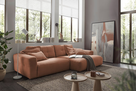 KAWOLA Sofa MIKA Ecksofa Cord rost, 296 x 167, Rechts