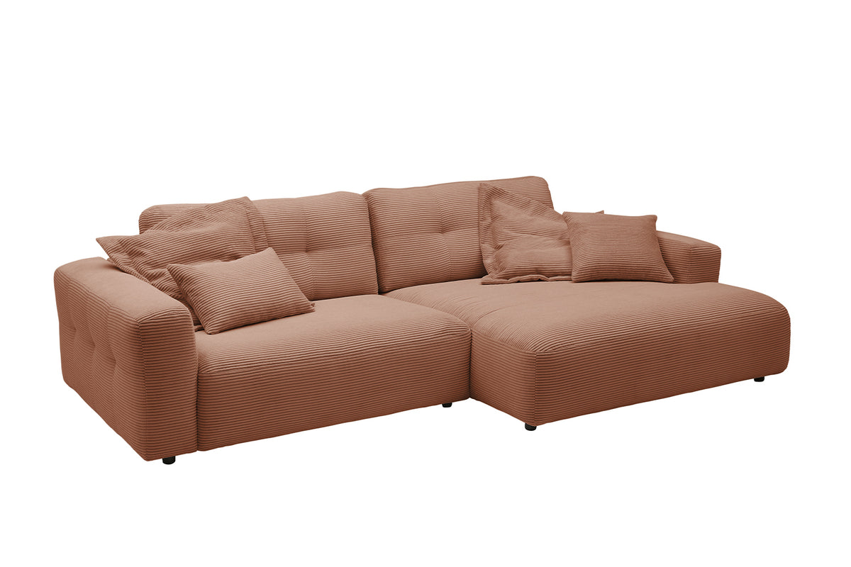 KAWOLA Sofa MIKA Ecksofa Cord rost