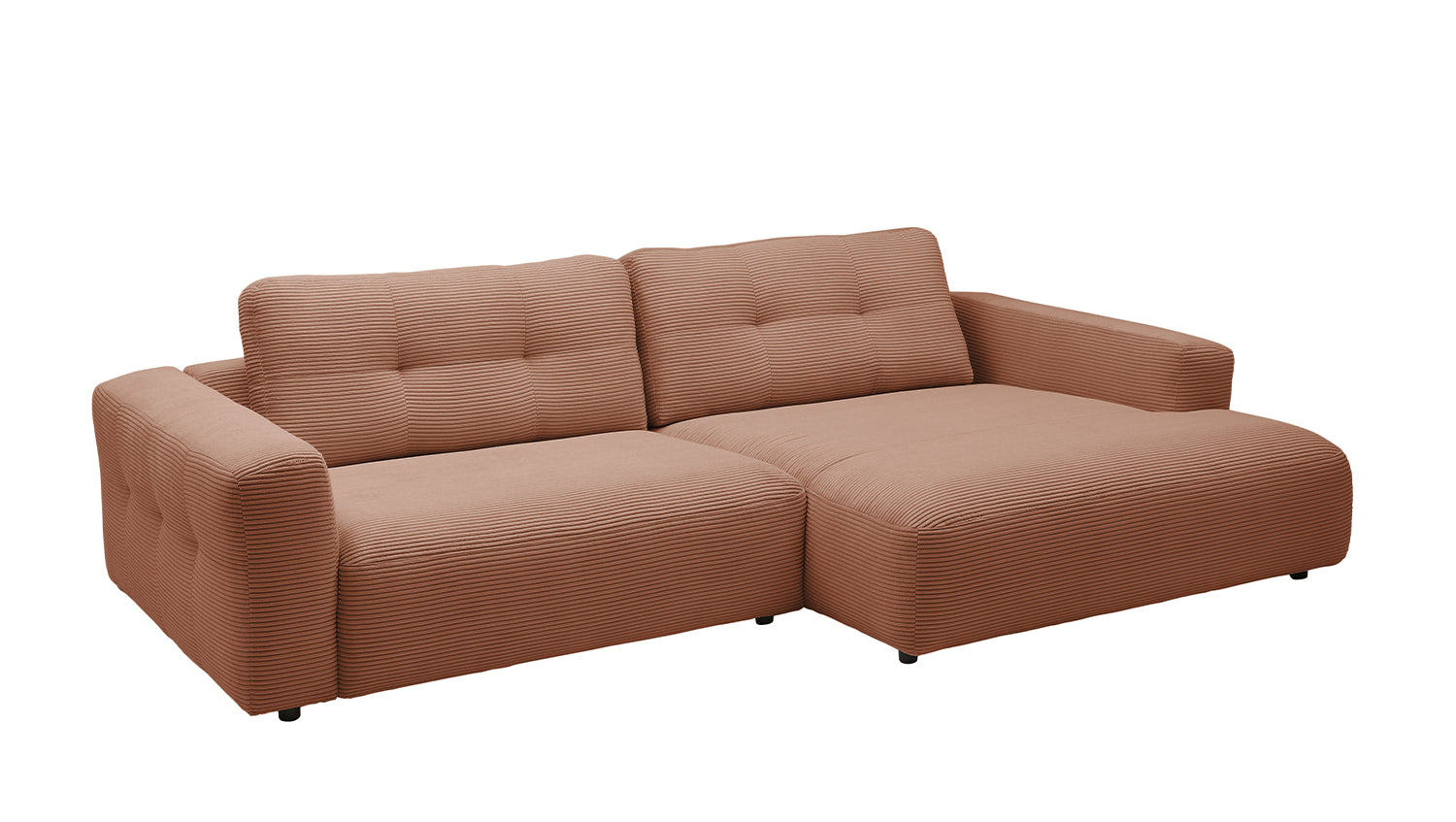 KAWOLA Sofa MIKA Ecksofa Cord rost