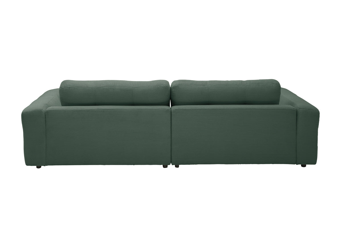KAWOLA Sofa MIKA Ecksofa Cord smaragd