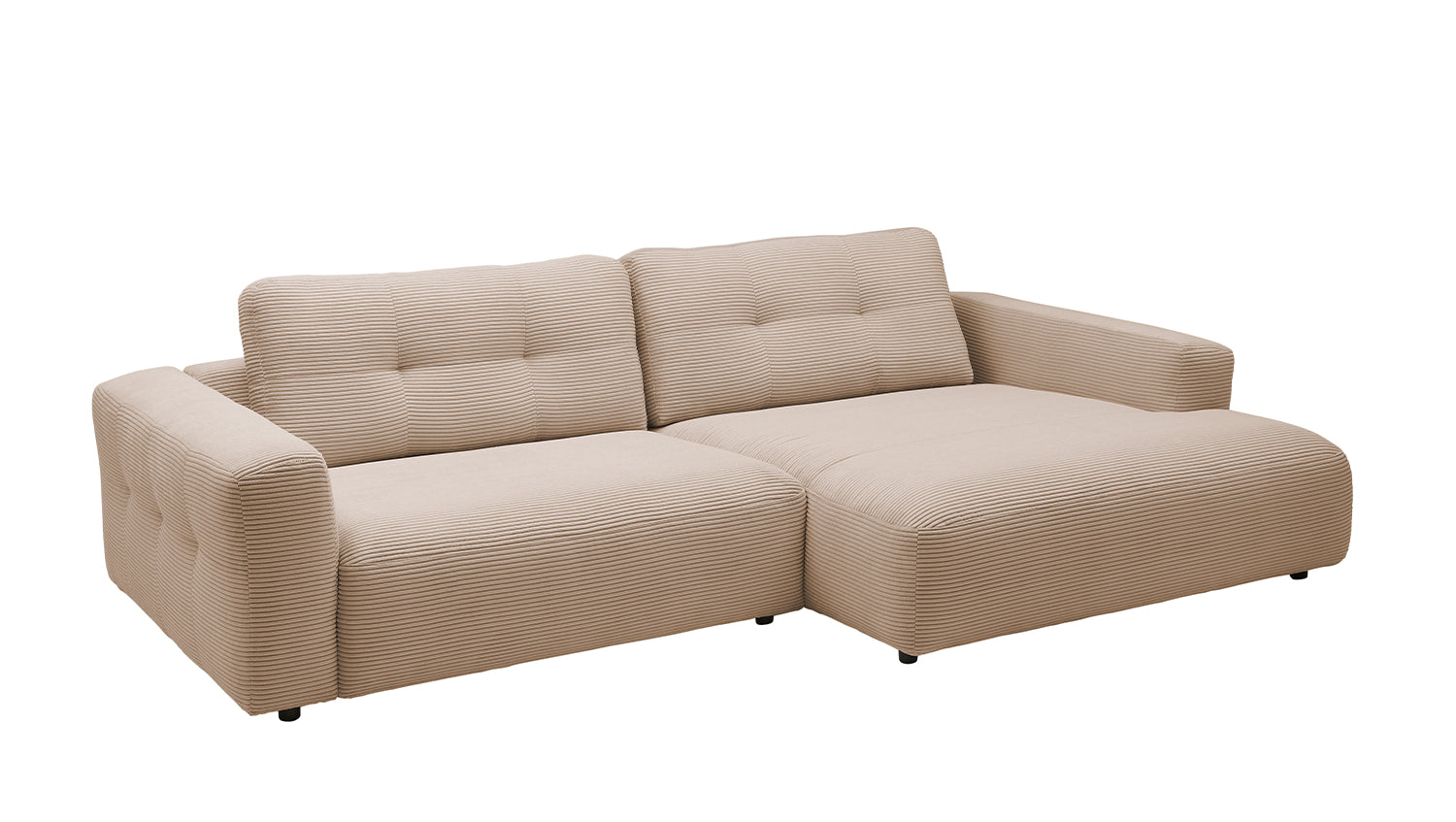 KAWOLA Sofa MIKA Ecksofa Cord taupe