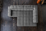 KAWOLA Sofa NELSON Ecksofa Leder anthrazit