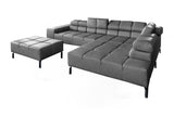 KAWOLA Sofa NELSON Ecksofa Leder anthrazit