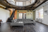KAWOLA Sofa NELSON Ecksofa Leder anthrazit