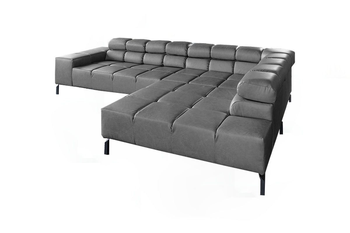 KAWOLA Sofa NELSON Ecksofa Leder anthrazit