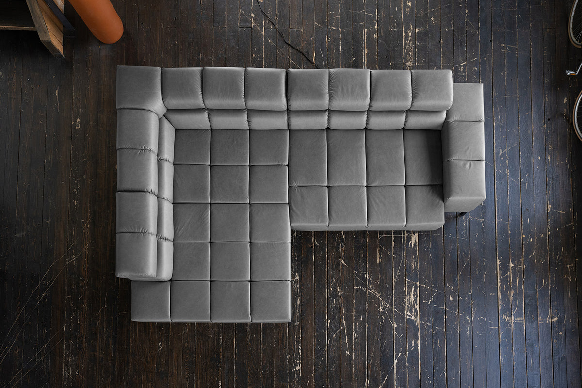KAWOLA Sofa NELSON Ecksofa Leder anthrazit